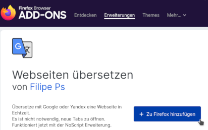 Screenshot Chrome-Browser